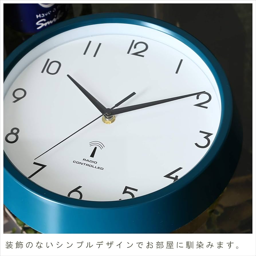 Amazon.co.jp: 不二貿易(Fujiboeki) 掛け時計 電波時計 直径27cm